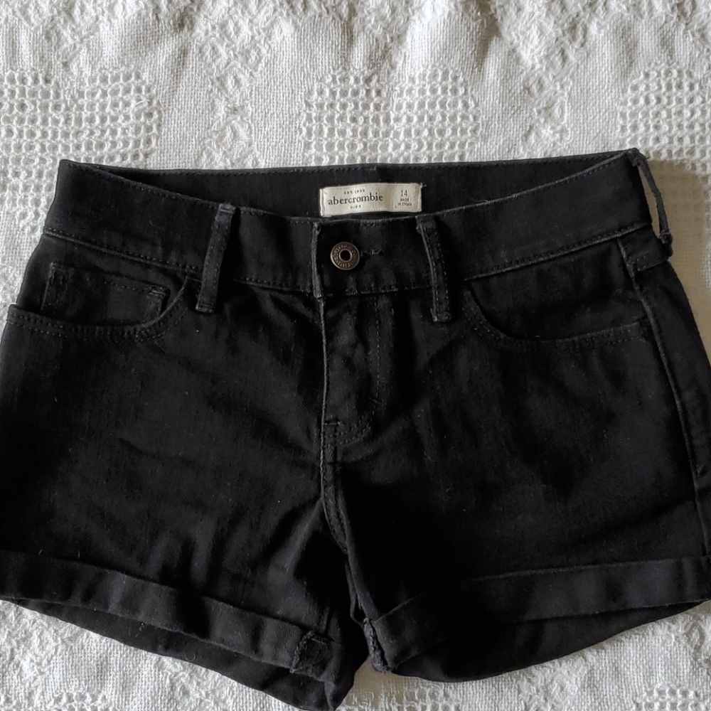 Abercrombie Black Denim Shorts
